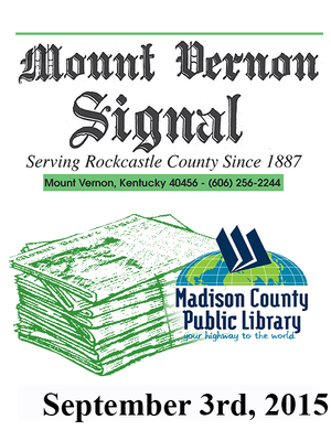 cover image of Mount Vernon Signal 09/03/2015
